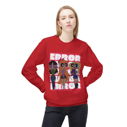 PPF Error Graphic Midweight  Fleece Crewneck Sweatshirt Red