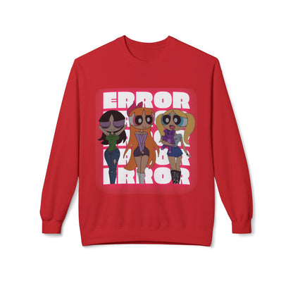 PPF Error Graphic Midweight  Fleece Crewneck Sweatshirt Red